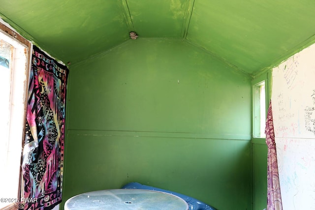108 Boyds Mills Rd, Beach Lake, PA 18405 - bathroom featuring lofted ceiling