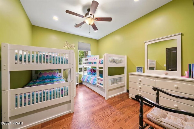 49 White Pine Cir, Lake Ariel, PA 18436 - bedroom with wood finished floors and ceiling fan