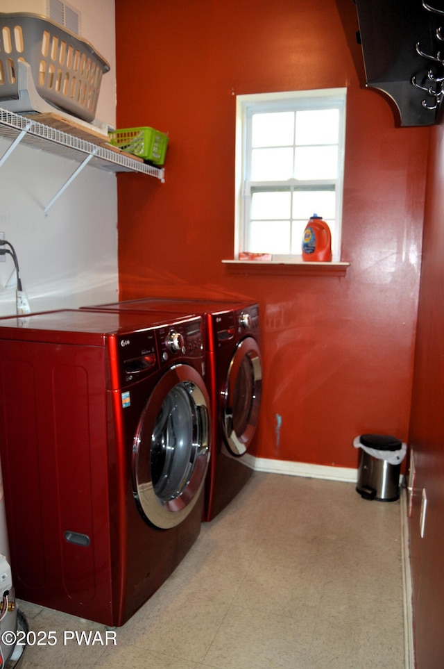 504 St Ives Ct, Bushkill, PA 18324 - laundry room featuring washing machine and clothes dryer and tile patterned floors