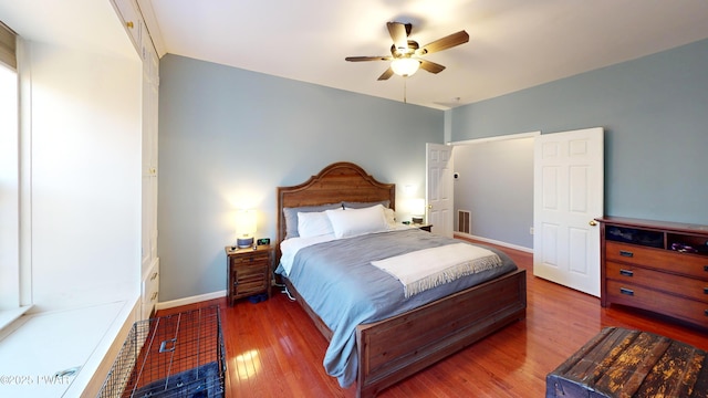 504 St Ives Ct, Bushkill, PA 18324 - bedroom featuring wood finished floors, baseboards, and a ceiling fan