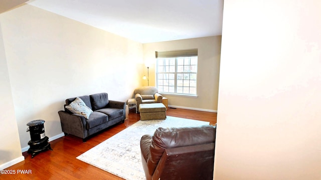 504 St Ives Ct, Bushkill, PA 18324 - living room featuring wood finished floors and baseboards