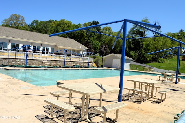 504 St Ives Ct, Bushkill, PA 18324 - community pool featuring a patio area