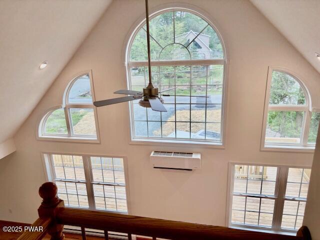 9 Wallenpaupack Dr, Lake Ariel, PA 18436 - detailed view of a wall mounted air conditioner and a ceiling fan