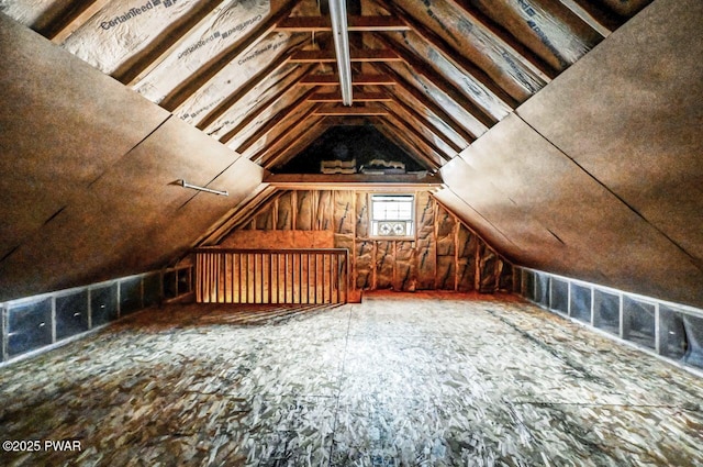 view of attic