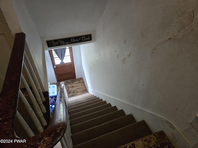 view of stairway