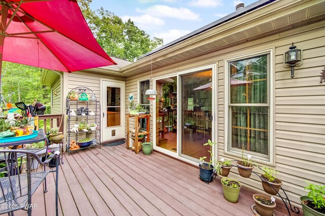 1419 Bear Dr, Bushkill, PA 18324 - view of wooden deck