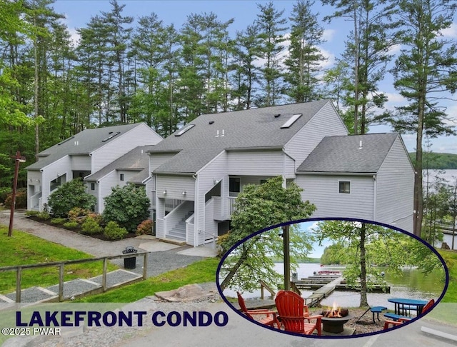 110 Waterview Ln Unit 31, Greentown, PA 18426 - view of property featuring a fire pit and stairs