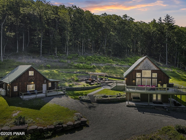 980 Long Ridge Rd, Hawley, PA 18428 - view from above of property