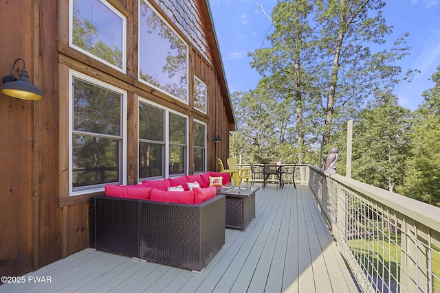 980 Long Ridge Rd, Hawley, PA 18428 - wooden deck featuring outdoor lounge area and outdoor dining area