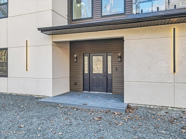328 Forest Dr, Lords Valley, PA 18428 - entrance to property featuring stucco siding