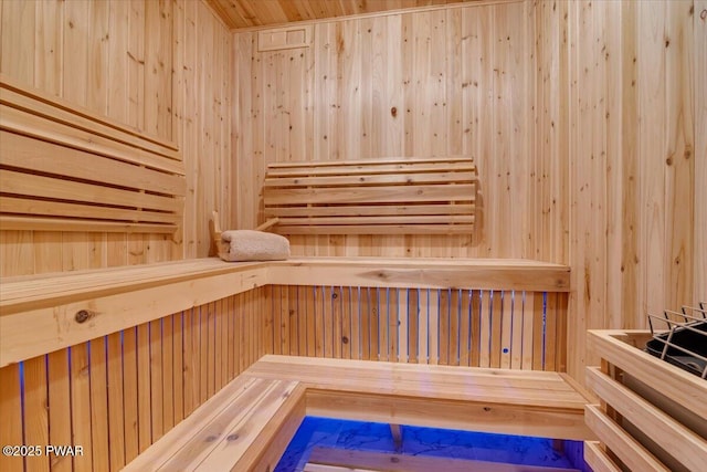 328 Forest Dr, Lords Valley, PA 18428 - relaxing sauna / steam room featuring wooden walls