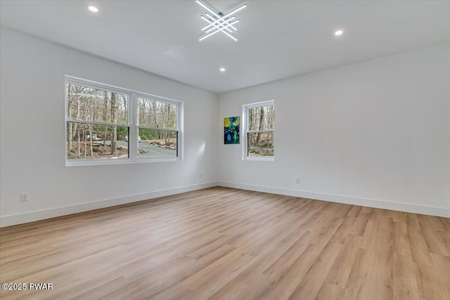 328 Forest Dr, Lords Valley, PA 18428 - empty room with light wood-style flooring and recessed lighting