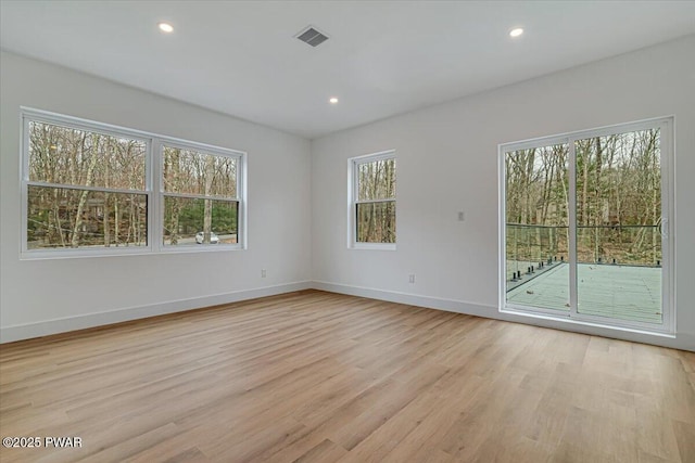 328 Forest Dr, Lords Valley, PA 18428 - empty room featuring light wood-type flooring and recessed lighting