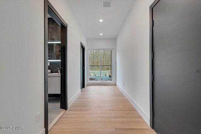 328 Forest Dr, Lords Valley, PA 18428 - hall featuring light wood-type flooring and recessed lighting