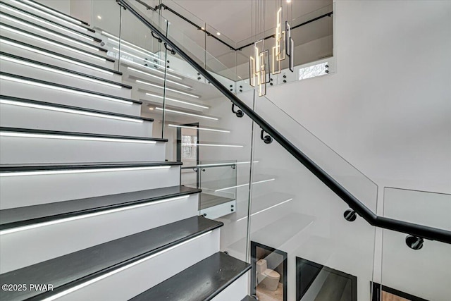 328 Forest Dr, Lords Valley, PA 18428 - stairs with a high ceiling