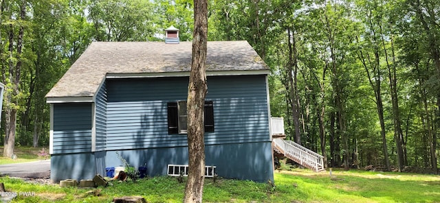110 Stonefield Rd, Milford, PA 18337 - view of property exterior featuring stairway and a yard