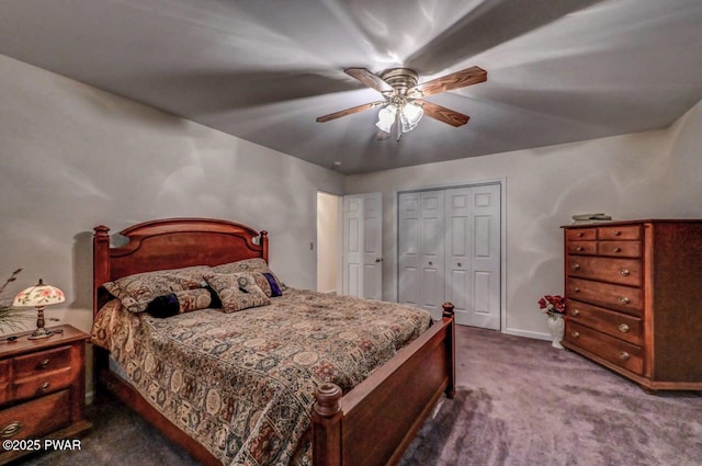 107 Musket Dr, Lackawaxen, PA 18435 - carpeted bedroom with a closet and ceiling fan