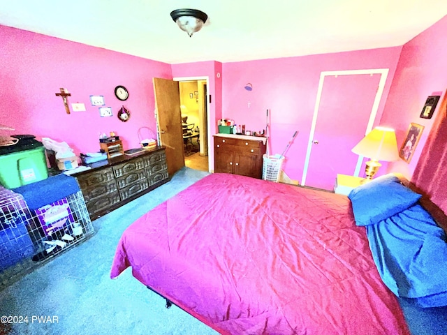 view of carpeted bedroom