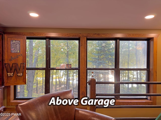 details featuring recessed lighting