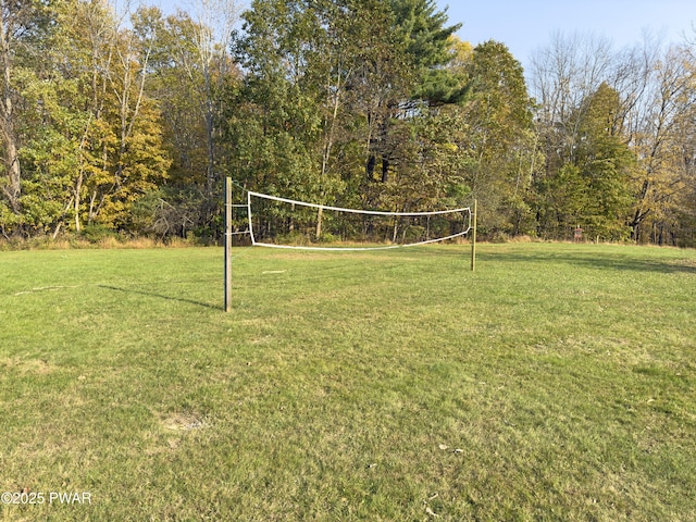 69 E Shore Dr, Hawley, PA 18428 - surrounding community featuring volleyball court and a lawn