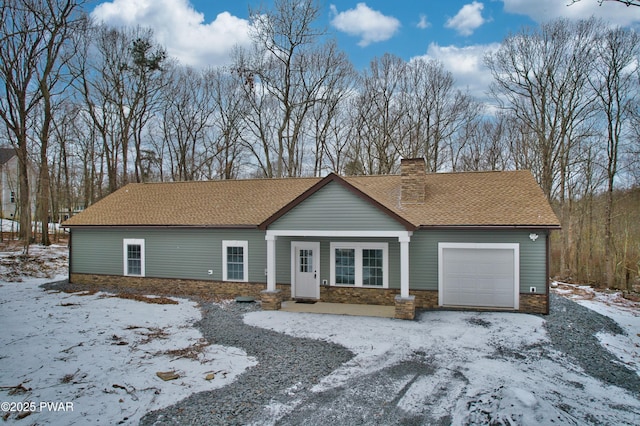 view of front of home featuring a garage