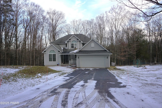 view of property featuring a garage