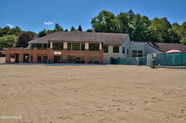 view of front of property featuring brick siding