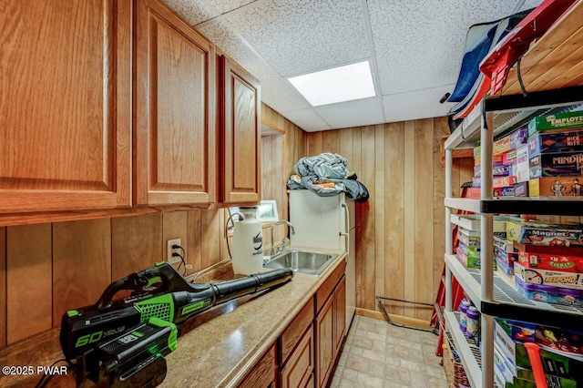 storage room featuring a sink