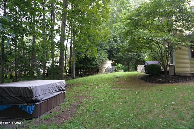 103 Valley Forge Rd, Milford, PA 18337 - view of green lawn featuring a hot tub