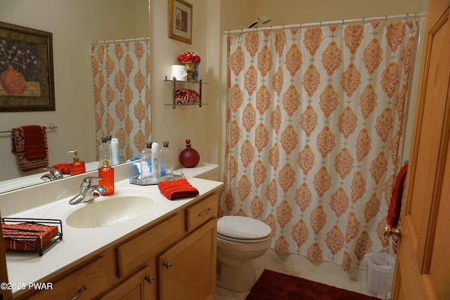 103 Valley Forge Rd, Milford, PA 18337 - bathroom featuring vanity, a shower with curtain, and tile patterned flooring