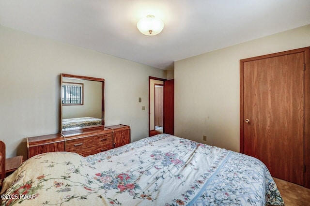 view of carpeted bedroom