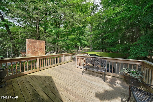 view of wooden deck