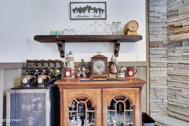 bar with a dry bar