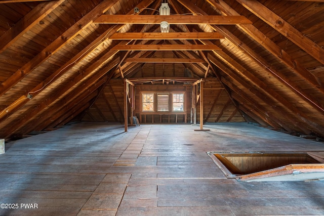 view of attic