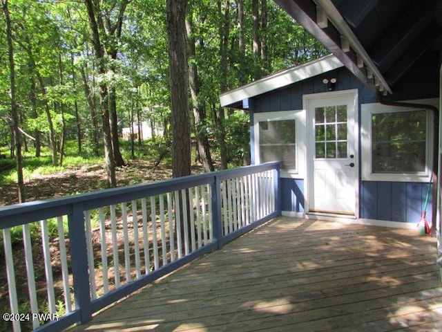 view of wooden deck