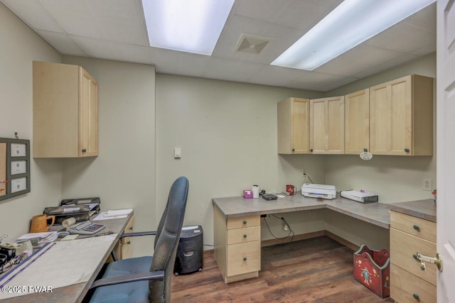 37 Rockpoint Ct, Lake Ariel, PA 18436 - office featuring dark wood-style floors, a paneled ceiling, and built in study area