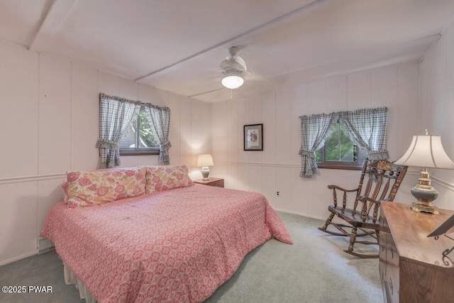 37 Rockpoint Ct, Lake Ariel, PA 18436 - bedroom featuring carpet floors, a decorative wall, and a ceiling fan