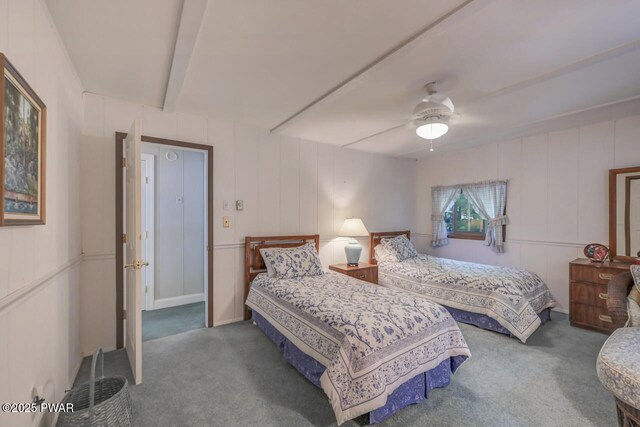 37 Rockpoint Ct, Lake Ariel, PA 18436 - bedroom with carpet floors, ceiling fan, and a decorative wall