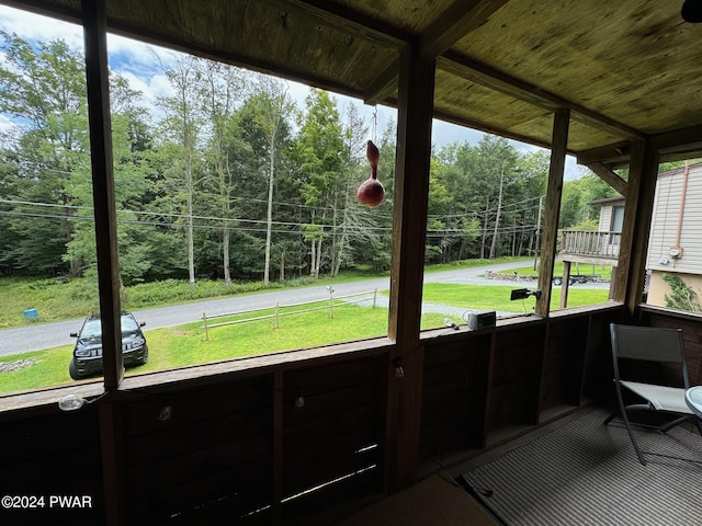 view of sunroom