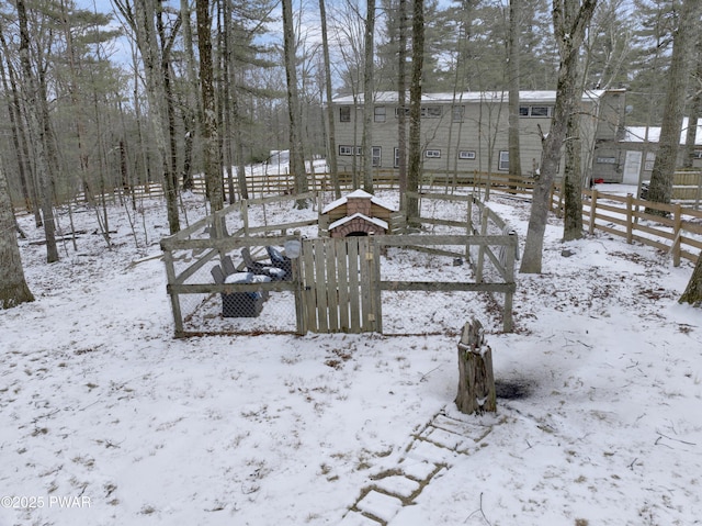 view of snowy yard