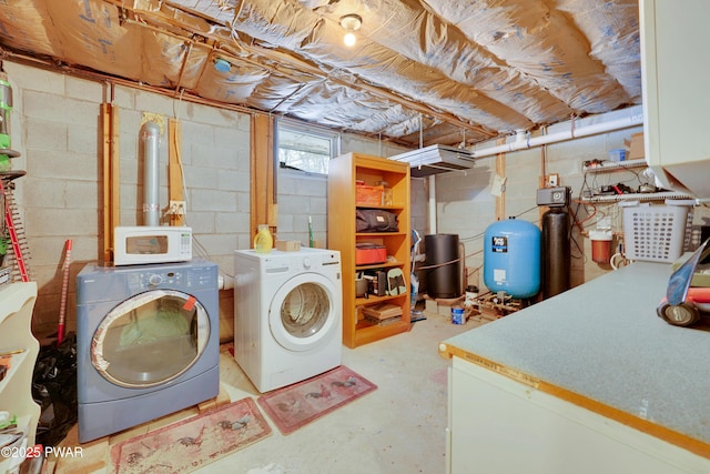 laundry area with washer and dryer and laundry area