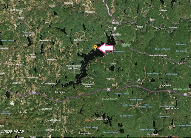 71 Boulder Point Rd, Lakeville, PA 18438 - aerial overview of property's location