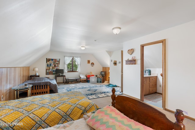 71 Boulder Point Rd, Lakeville, PA 18438 - bedroom featuring carpet flooring and lofted ceiling