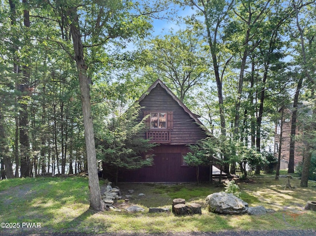 71 Boulder Point Rd, Lakeville, PA 18438 - view of home's exterior with a barn and an outbuilding