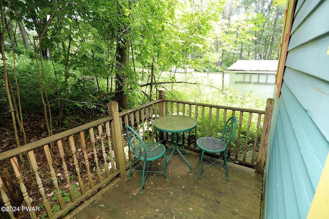 view of wooden terrace