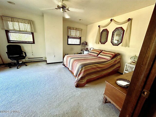 dining space with ceiling fan