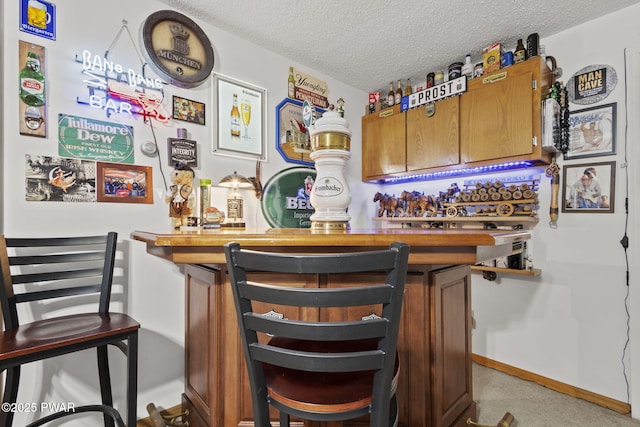 104 Rockway Rd, Lake Ariel, PA 18436 - bar with baseboards, a dry bar, and a textured ceiling