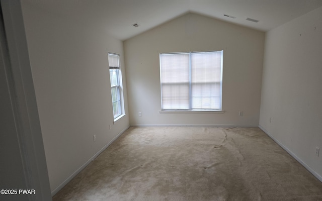 1712 Big Ridge Dr, East Stroudsburg, PA 18302 - empty room with baseboards, lofted ceiling, and carpet