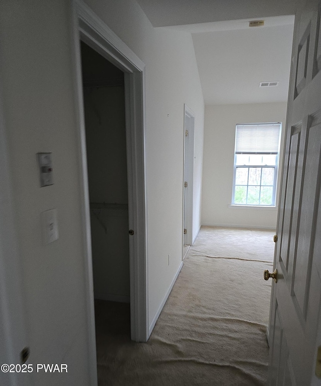 1712 Big Ridge Dr, East Stroudsburg, PA 18302 - hall with visible vents, carpet flooring, and baseboards