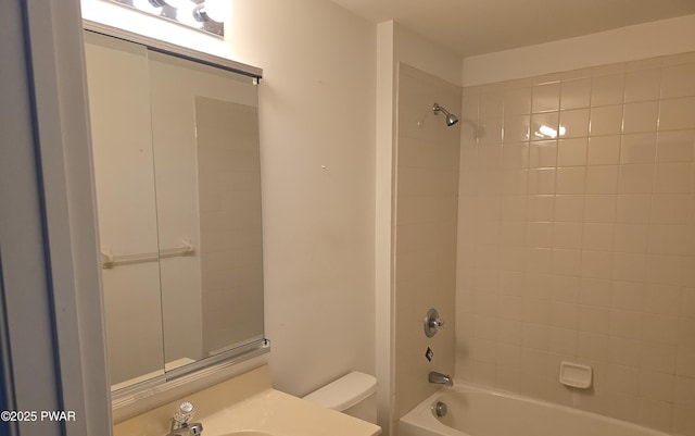 1712 Big Ridge Dr, East Stroudsburg, PA 18302 - bathroom featuring vanity, toilet, and bathtub / shower combination
